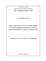 Vốn xã hội trong sản xuất nông nghiệp của hộ gia đình người ê đê ở xã ea tu, thành phố buôn ma thuột, tỉnh đắk lắk tt 