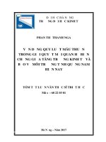 tóm tắt Vận dụng quy luật mâu thuẫn trong giải quyết mối quan hệ biện chứng giữa tăng trưởng kinh tế và bảo vệ môi trường tỉnh Quảng Nam hiện nay