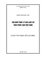 Trợ giúp pháp lý của luật sư theo pháp luật việt nam 