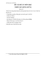 Đồ án xây dựng giếng đứng trường đại học Mỏ Địa chất