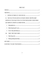 Tiểu luận: “Thủ tục tố tụng dân sự áp dụng trong trường hợp đương sự vắng mặt ở tòa án cấp sơ thẩm, phúc thẩm khi giải quyết vấn đề dân sự và thực tiễn thực hiện”