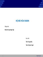 Slide về hệ mã hóa Rabin