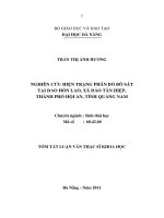 Nghiên cứu hiện trạng phân bố bò sát tại đảo Hòn Lao, xã đảo Tân Hiệp, thành phố Hội An, tỉnh Quảng Nam