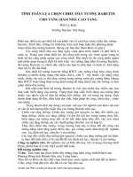 01  TÍNH TOÁN lựa CHỌN CHIỀU dày TƯỜNG BARETTE CHO TẦNG hầm NHÀ CAO TẦNG