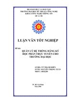 Hệ thống quản lý đăng ký học phần trực tuyến   tài liệu, ebook, giáo trình 
