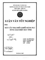 Máy cắt tole điều khiển bằng PLC dùng giao diện máy tính   tài liệu, ebook, giáo trình 