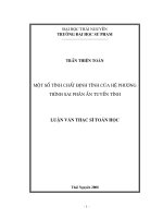 Một số tính chất định tính của hệ phương trình sai phân ẩn tuyến tính   tài liệu, ebook, giáo trình 