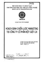 Hoạch định chiến lược marketing tại công ty cổ phần bột giặt LIX   tài liệu, ebook, giáo trình 