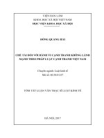 Chế tài đối với hành vi cạnh tranh không lành mạnh theo pháp luật cạnh tranh việt nam tt 