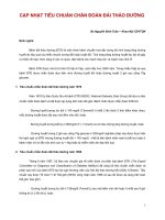 CẬP NHẬT TIÊU CHUẨN CHẨN ĐOÁN ĐÁI THÁO ĐƯỜNG