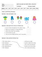 bộ đề de kiem tra hoc ki 2 mon tieng anh lop 5