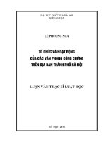 Tổ chức và hoạt động của các văn phòng công chứng trên địa bàn thành phố hà nội 