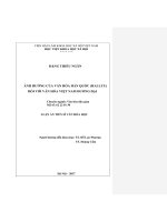Ảnh hưởng của văn hóa hàn quốc (hallyu) đối với văn hóa việt nam đương đại