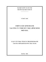 Chiến lược kinh doanh tại công ty TNHH MTV nhựa bình minh miền bắc 