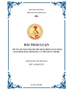 kế toán doanh thu hoạt động xuất khẩu, giao dịch hàng đổi hàng, và tiêu dùng nội bộ 