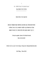 Hoàn thiện hệ thống đánh giá thành tích công tác của nhân viên tại trung tâm điện toán và truyền số liệu khu vực 3