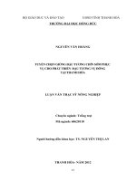 Luận văn thạc sỹ tuyển chọn giống đậu tương chín sớm phục vụ cho phát triển đậu tương vụ đông tại Thanh Hóa