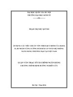 Áp dụng các tiêu chuẩn vốn theo quy định của basel II, III nhằm tăng cường đảm bảo an toàn hệ thống ngân hàng thương mại tại việt nam 