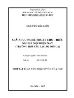 Giáo dục nghệ thuật cho thiếu nhi ở hà nội hiện nay (trường hợp câu lạc bộ sơn ca)  tt 