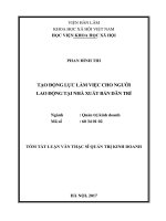 Tạo động lực làm việc cho người lao động tại nhà xuất bản dân trí tt 