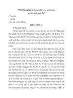 skkn một số giải pháp xây dựng môi trường nhà trường an toàn, xanh sạch, đẹp