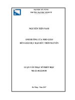 tóm tắt Ảnh hưởng của nho giáo đến giáo dục đạo đức thời Nguyễn