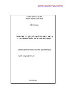 Khóa luận Nghiên cứu một số phương pháp phân cụm cho dữ liệu gene microarray