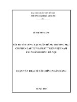 RỦI RO TÍN DỤNG TẠI NGÂN HÀNG THƯƠNG MẠI CỔ PHẦN ĐẦU TƯ VÀ PHÁT TRIỂN VIỆT NAM CHI NHÁNH ĐÔNG HÀ NỘI