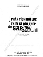 Ebook Phân tích nội lực và thiết kế cốt thép bằng SAP 2000 version 10.0.1 (Tập 1  Phần cơ bản) Phần 1
