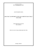 tóm tắt Khai thác tập phổ biến tương quan hiếm sử dụng thuật toán Cori