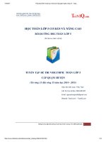 Tổng hợp đề thi violympic toán lớp 5 cấp quận huyện (vòng 13 đến vòng 15 năm học 2014 2015) có đáp án