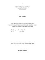 Biện pháp quản lý công tác bồi dưỡng thường xuyên giáo viên các trường THPT tại huyện Mộ Đức, tỉnh Quảng Ngãi