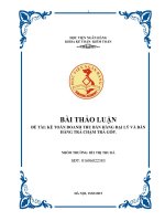 kế toán doanh thu bán hàng đại lý và bán hàng trả chậm trả góp 
