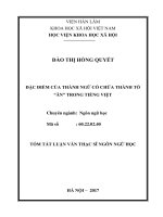 Ngữ nghĩa của thành ngữ có chứa thành tố ‘ăn’ trong tiếng việt (tóm tắt)