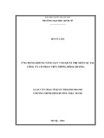 Ứng dụng khung năng lực vào quản trị nhân sự tại công ty cổ phần viễn thông đông dương 