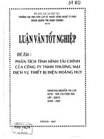 Phân tích tình hình tài chính của công ty TNHH thương mại dịch vụ thiết bị điện hoàng huy   tài liệu, ebook, giáo trình 