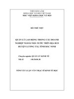 Quản lý lao động trong các doanh nghiệp ngoài nhà nước trên địa bàn huyện lương tài, tỉnh bắc ninh tt 