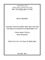 Giáo dục truyền thống hiếu học cho trẻ em trong gia đình ở nam định hiện nay tt 