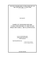 nGHIÊN cứu THÀNH PHẦN hóa học và HOẠT TÍNH SINH học của một số LOÀI THUỘC CHI UVARIA l    họ NA (ANNONACEAE) 