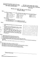 Đề thi môn cấu trúc dữ liệu giải thuật  HV công nghệ bưu chính viễn thông