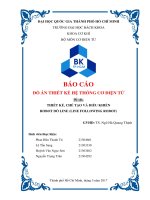 Báo cáo đồ án thiết kế hệ thống cơ điện tử thiết kế, chế tạo và điều khiển robot dò line (line following robot)