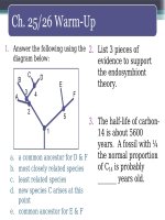 Lecture AP Biology  Chapter 25 The history of life on earth