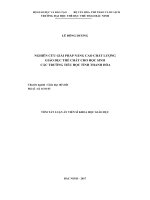 Nghiên cứu các giải pháp nâng cao chất lượng Giáo dục thể chất cho học sinh các trường tiểu học Tỉnh Thanh Hóa tt