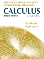 Calculus 2nd edition   single variable solutions 