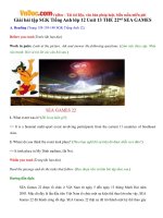 Giải bài tập SGK Tiếng Anh lớp 12 Unit 13 THE 22nd SEA GAMES 