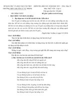 Đề thi học kì 1 môn Ngữ văn lớp 12 trường THPT Chuyên Lý Tự Trọng, Cần Thơ năm học 2015  2016 