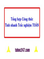 Thủ thuật giải nhanh đề thi trắc nghiệm môn toán