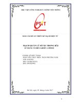 Báo cáo đồ án thiết kế mạch điện tử mạch quản lý số xe trong bãi sử dụng vi điều khiển AT89S52