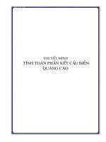 Thuyết minh tính toán kết cấu biển hiệu quảng cáo