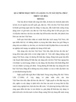 TÀI LIỆU THAM KHẢO   QUÁ TRÌNH NHẬN THỨC của ĐẢNG TA về xây DỰNG, PHÁT TRIỂN văn hóa